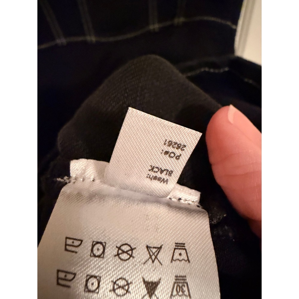 Reformation Davies Bustier Denim Mini Dress Women 0 Black Contrast Stitch NWOT - Picture 8 of 9